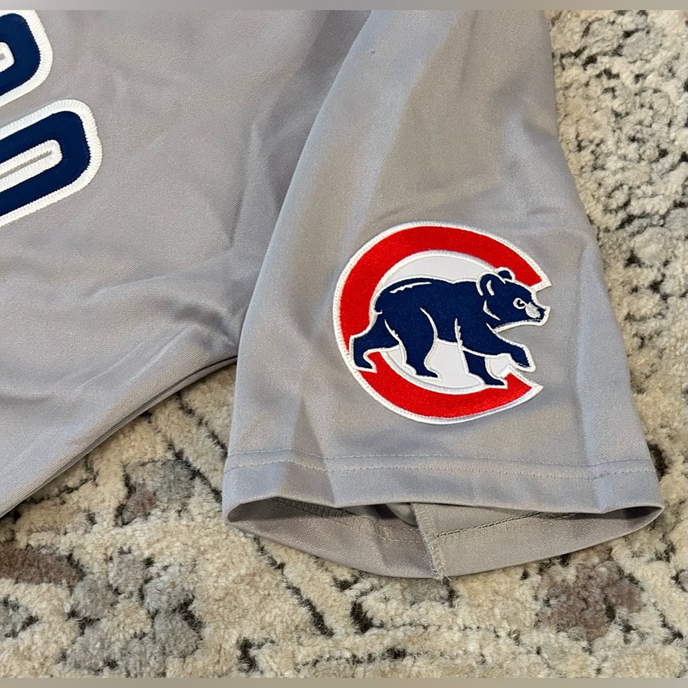 Majestic Authentic Chicago Cubs Mark Grace #17 Gray Baseball Jersey Men’s Sz: L - Picture 5 of 7